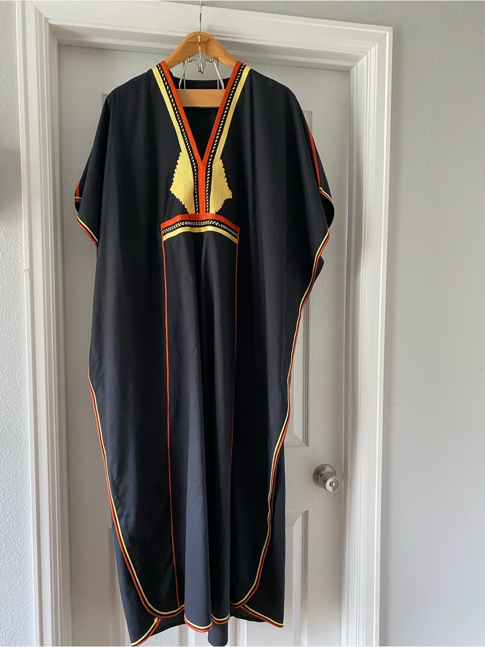 Vintage Linen Cotton Blend Kaftan Mumu
